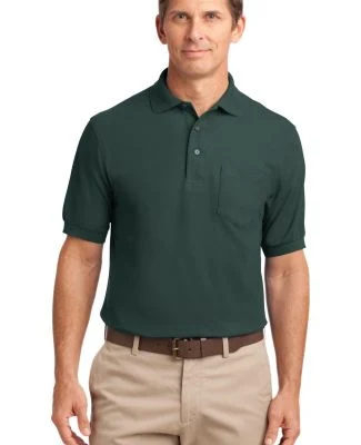 Port Authority TLK500P    Tall Silk Touch Polo wit in Dark green