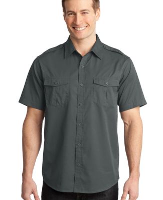 Port Authority S648    Stain-Release Short Sleeve  in Steel grey