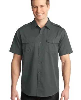Port Authority S648    Stain-Release Short Sleeve  Steel Grey