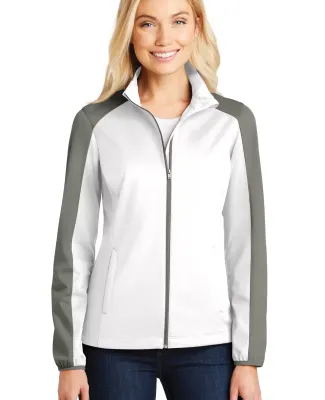 Port Authority L718    Ladies Active Colorblock So White/Rogue Gy