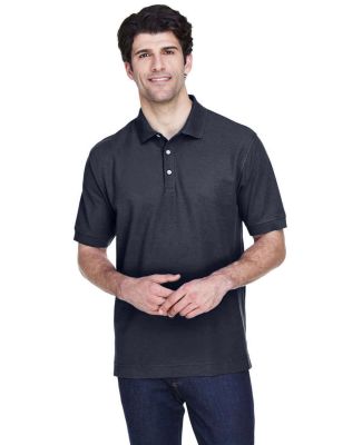 D100 Devon & Jones Men's Pima Pique Short-Sleeve P in Navy