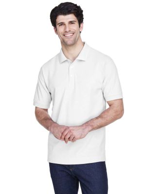 D100 Devon & Jones Men's Pima Pique Short-Sleeve P in White