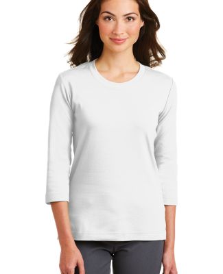 Port Authority L517    Ladies Modern Stretch Cotto in White