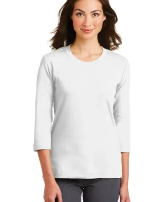Port Authority L517    Ladies Modern Stretch Cotto White