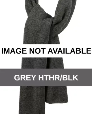 Port Authority FS05    Heathered Knit Scarf Grey Hthr/Blk