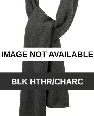 Port Authority FS05    Heathered Knit Scarf Blk Hthr/Charc