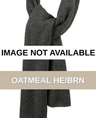 Port Authority FS05    Heathered Knit Scarf Oatmeal He/Brn