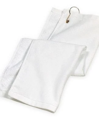 Port Authority TW51    Grommeted Golf Towel in White