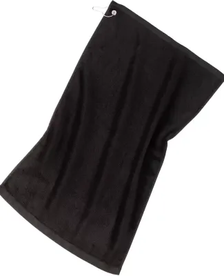 Port Authority TW51    Grommeted Golf Towel Black