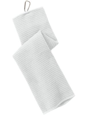 Port Authority TW60    Waffle Microfiber Golf Towe in White