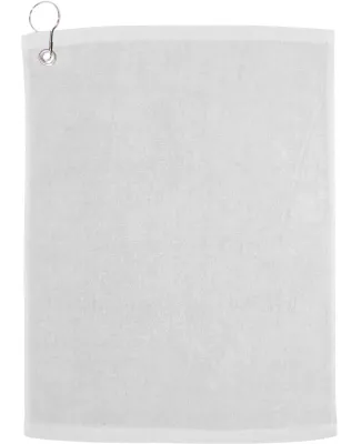 Carmel Towel Company C1518GH Velour Hemmed Towel w White