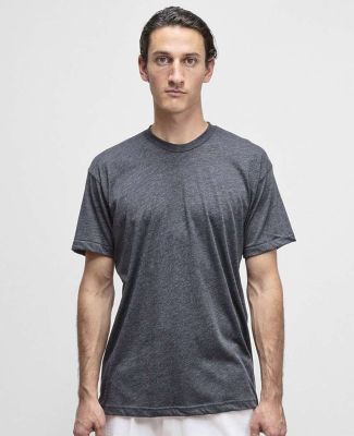 Los Angeles Apparel FF01 Mens 50/50 Poly Cotton Te Heather Black