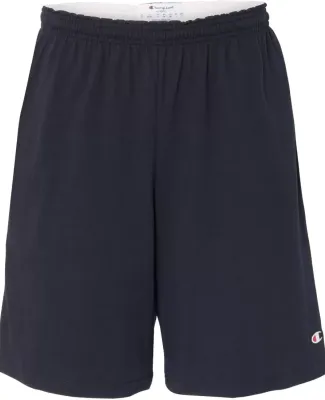 Champion 8180 9" Inseam Cotton Jersey Shorts with  Navy