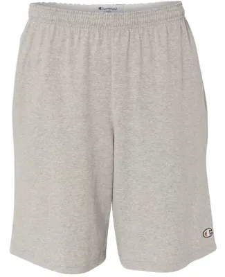 Champion 8180 9" Inseam Cotton Jersey Shorts with  Oxford Grey