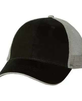 Valucap S102 Sandwich Trucker Cap Black/ Grey