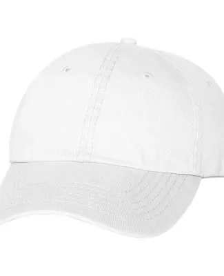 Valucap VC350 Unstructured Washed Chino Twill Cap White