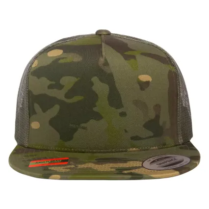 Flexfit 6006W Classic Two Tone Trucker Cap in Multicam tropic/ green