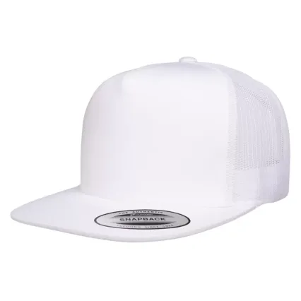 Flexfit 6006W Classic Two Tone Trucker Cap in White