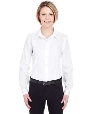 UltraClub 8355L Ladies' Easy-Care Broadcloth in White