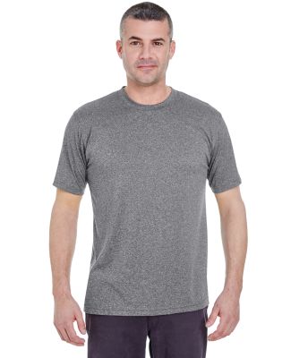 UltraClub 8619 Men's Cool & Dry Heathered Performa in Charcoal heather