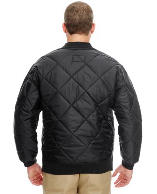 UltraClub 8467 Adult Puffy Workwear Jacket with Qu BLACK