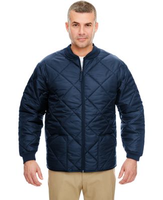 UltraClub 8467 Adult Puffy Workwear Jacket with Qu NAVY