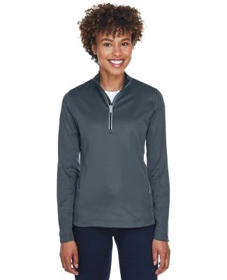 UltraClub 8230L Ladies' Cool & Dry Sport Quarter-Z in Charcoal
