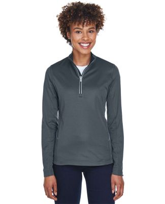 UltraClub 8230L Ladies' Cool & Dry Sport Quarter-Z in Charcoal