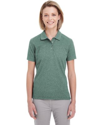 UltraClub UC100W Ladies' Heathered Pique Polo in Forest gren hthr