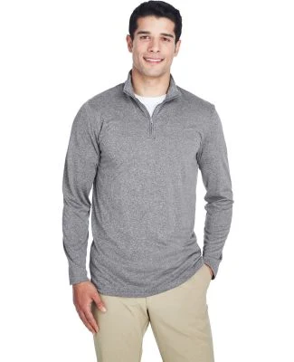 UltraClub 8618 Men's Cool & Dry Heathered Performa in Charcoal heather