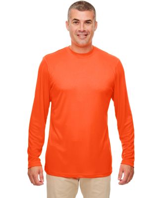 UltraClub 8622 Men's Cool & Dry Performance Long-S in Bright orange