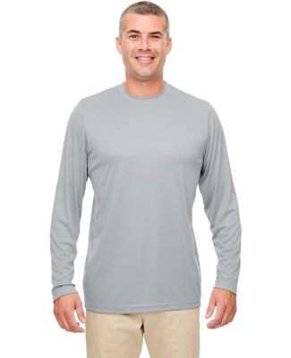 UltraClub 8622 Men's Cool & Dry Performance Long-S in Grey