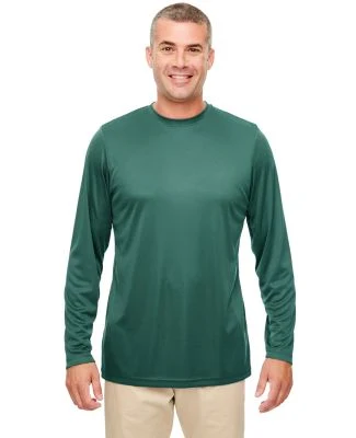 UltraClub 8622 Men's Cool & Dry Performance Long-S in Forest green