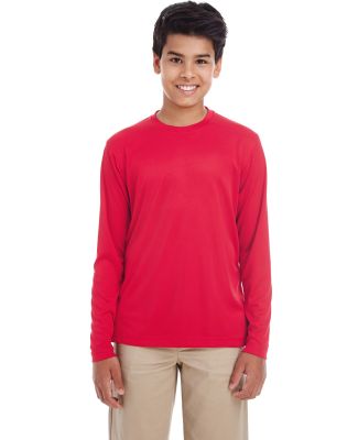 UltraClub 8622Y Youth Cool & Dry Performance Long- in Red