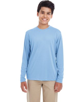 UltraClub 8622Y Youth Cool & Dry Performance Long- in Columbia blue