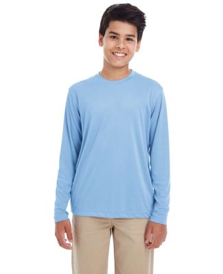 UltraClub 8622Y Youth Cool & Dry Performance Long- in Columbia blue