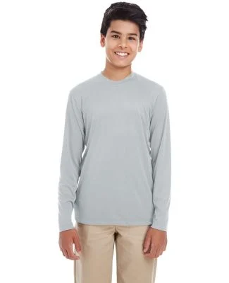 UltraClub 8622Y Youth Cool & Dry Performance Long- in Grey