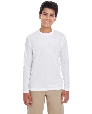 UltraClub 8622Y Youth Cool & Dry Performance Long- in White