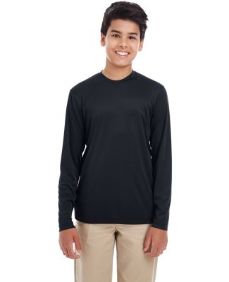 UltraClub 8622Y Youth Cool & Dry Performance Long- in Black