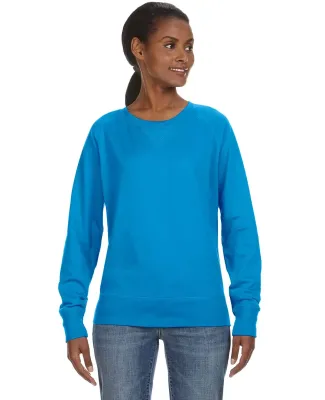 LAT 3762 Women's Slouchy French Terry Pullover in Cobalt