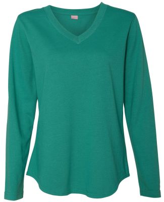 LAT 3761 Women's V-Neck French Terry Pullover JADE