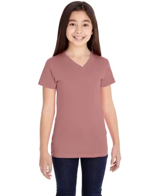 LAT 2607 Girls' V-Neck Fine Jersey T-Shirt MAUVELOUS