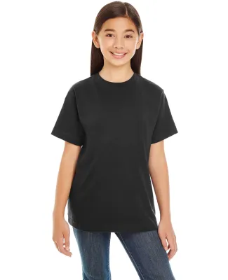 LAT 6180 Youth Heavyweight Combed Ringspun Cotton  in Black