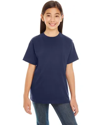 LAT 6180 Youth Heavyweight Combed Ringspun Cotton  in Navy