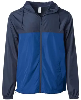 Independent Trading Co. EXP54LWZ Windbreaker Light Classic Navy/ Royal