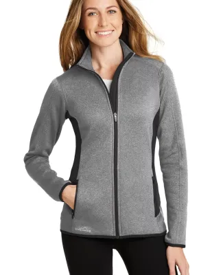 Eddie Bauer EB239  Ladies Full-Zip Heather Stretch Grey Heather