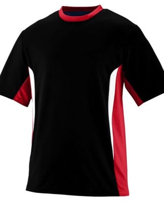 1511 Augusta Youth Surge  Short Sleeve Jersey Black/ Red/ White