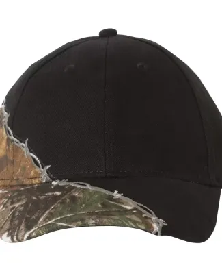 Kati LC4BW Licensed Camo Cap with Barbed Wire Embr Black/ Realtree AP