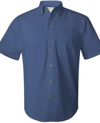 FeatherLite 0281 Short Sleeve Stain-Resistant Twil Pacific Blue