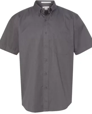 FeatherLite 0281 Short Sleeve Stain-Resistant Twil Heathered Charcoal